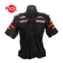 F1 racing suit trendy ins wind overalls bikers association motorcycle riding full embroidery casual short-sleeved shirt