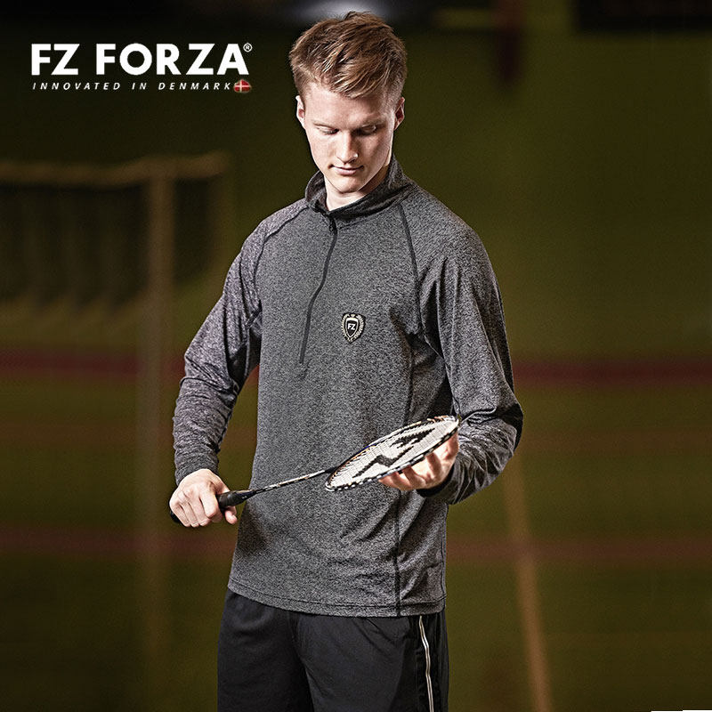 Denmark FZ FORZA badminton sweater autumn and winter sports long sleeve pullover casual training running sweater soft