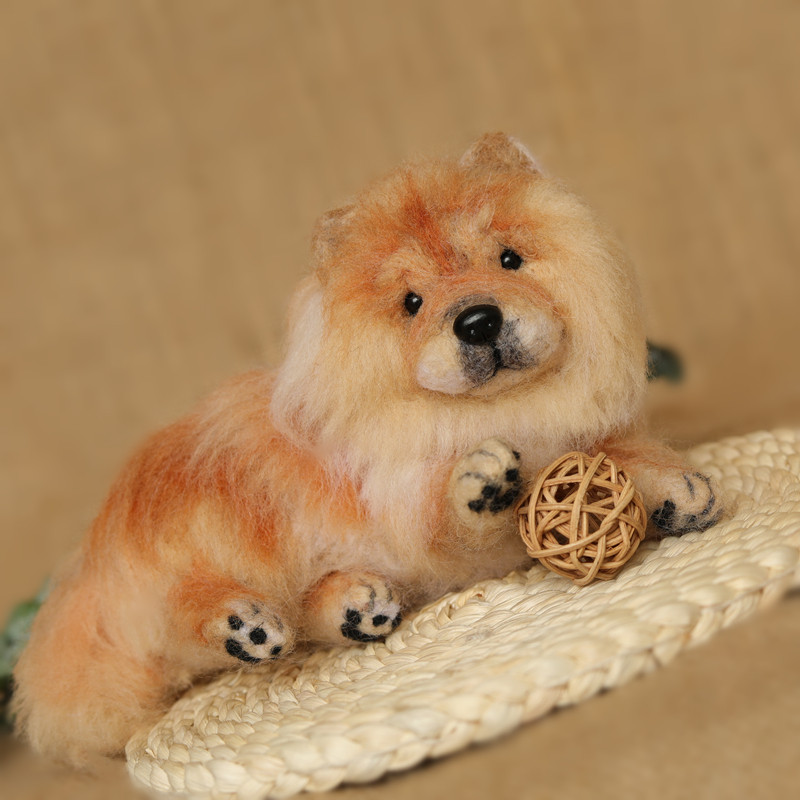Wool Felt Emulation Pet Pooch Model Custom Pendulum Piece Pine Lion Big-bear Creative Gift Pure Hand DIY Animals