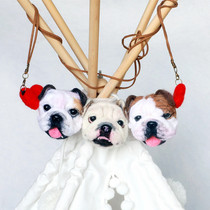 Wool felt simulation dog cat avatar custom bag trailer car Ying Doo Doo brooch poke poke music Finished DIY