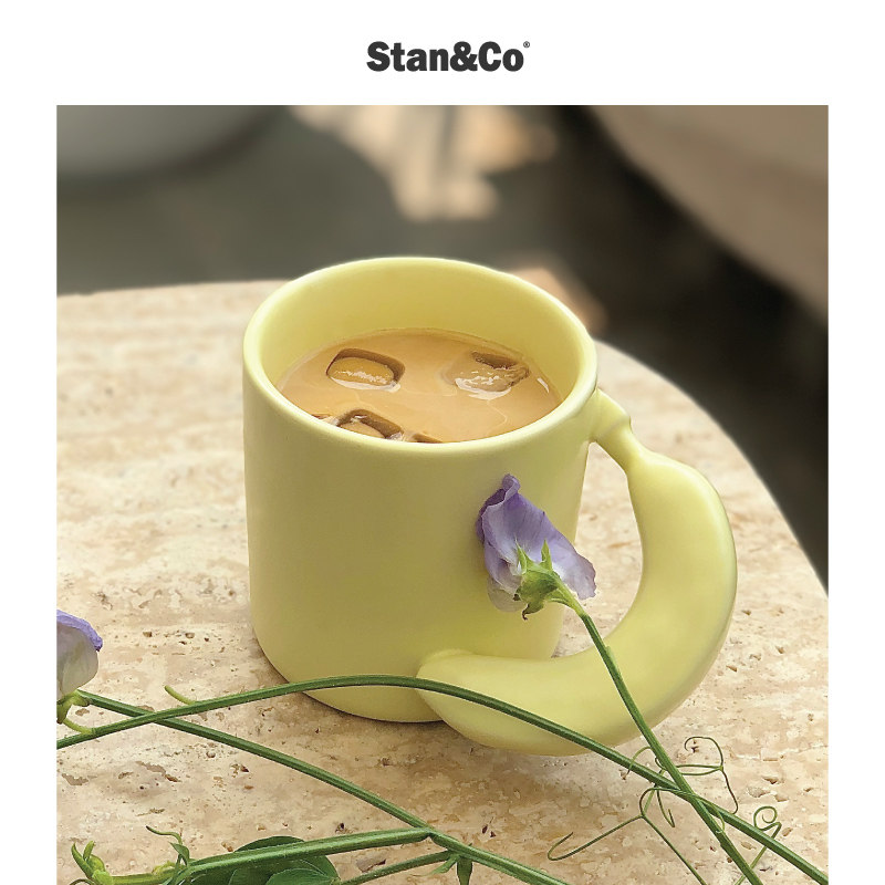 StanCo Patent Original Design Banana Ceramic Coffee Mug Cute Girls' Birthday Gift