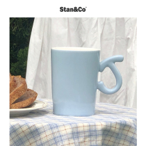 StanCo letter handle mug Couple Ceramic cup Female boys day best friend gift companion hand gift water cup