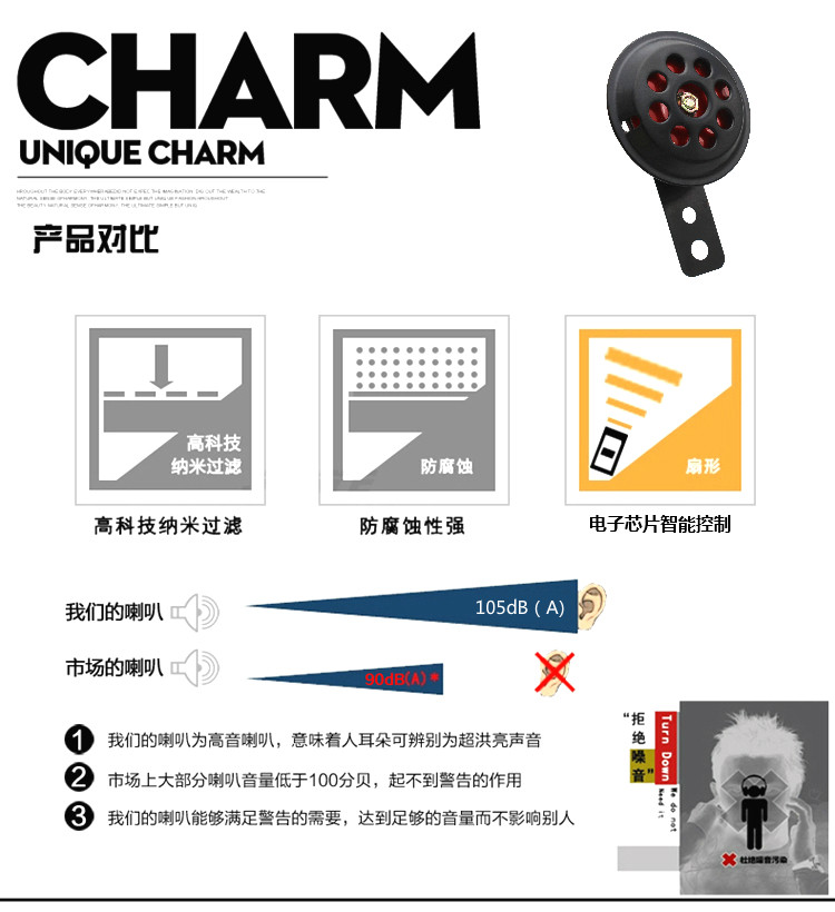 Sonnette de vélo klaxon électrique - Ref 1453741 Image 32