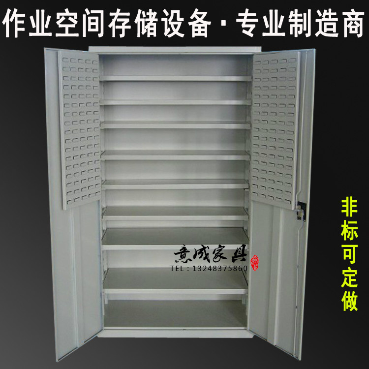 Factory five gold tool cabinet Tin Cabinet Heavy storage cabinet multifunction parts cabinet thickened Double door holding cabinet