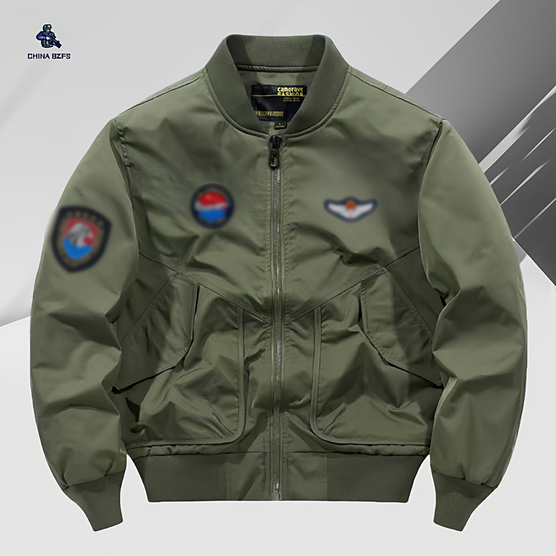   2026 Spring and Autumn Style Flight Jacket Commuter Loose Fit Pilot Coat Trendy Stylish Windproof Workwear Top