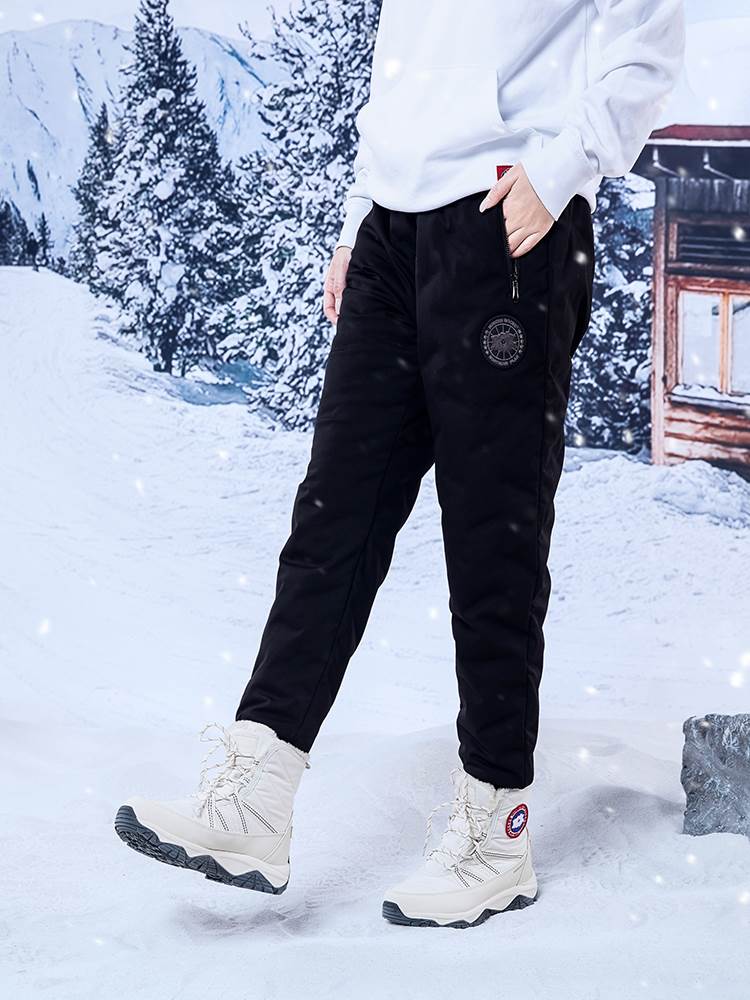 Canada Goose Shed Down Pants Men Winter Thickening Warm Outside Wearing chill lovers Ski Pants Women-Taobao