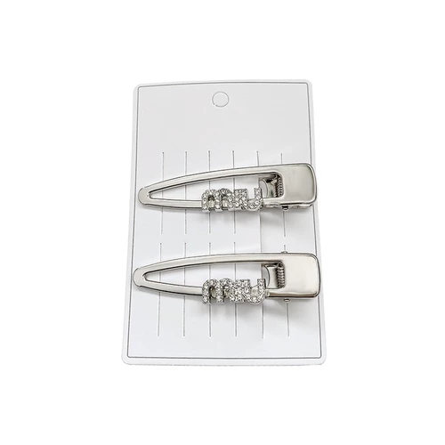 Матовая серебряная челка с буквами, шпильки для волос, заколка для волос, изысканный стиль