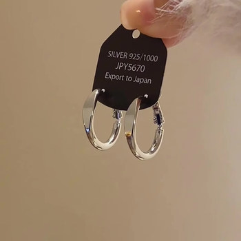 Minimalist Metallic Hoop Earrings 2025 New High-End Earrings Niche Unique Personality Temperament Earrings for Women