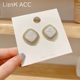 s925 silver needle niche design sense high-end geometric diamond earrings 2021 new trendy Korean autumn and winter earrings for women