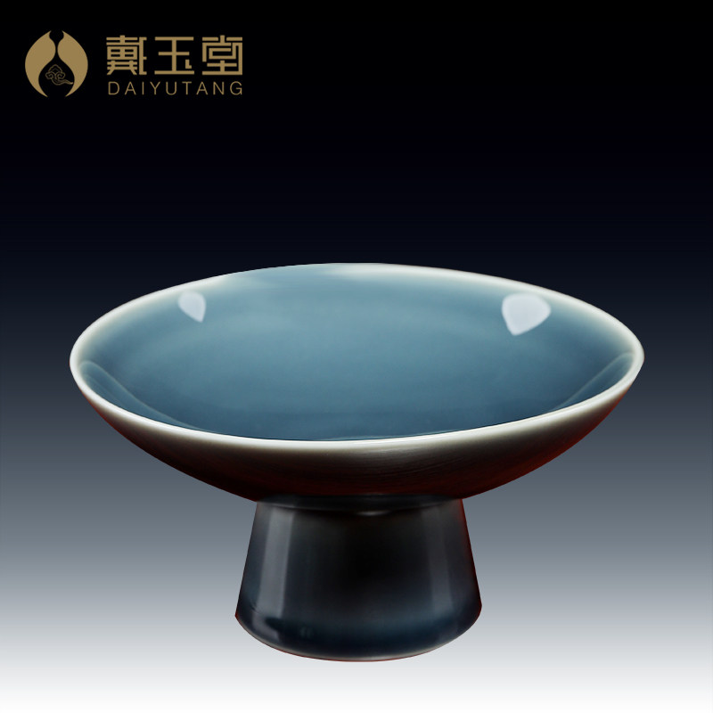 Daiyudang (Japanese confectionery plate)Tribute fruit plate Worship supplies Ceramic buddha supplies Buddha pre-supply plate Household