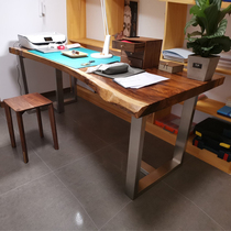 Big board table legs log table top Support feet solid wood table bracket thick heavy marble table table tea table feet