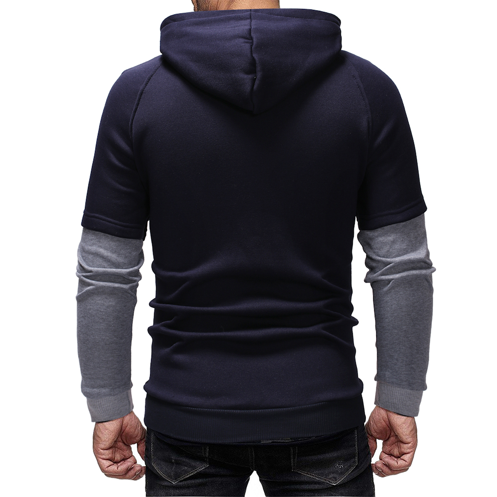 Hoodies Pour Hommes Manche Longue Décontractée Bloc De Couleur display picture 3