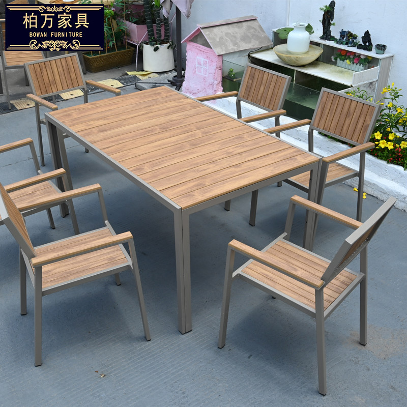 outdoor table and chairs patio open air balcony outdoor garden outdoor garden balcony embalming wood casual table and chairs combined mesh red furniture