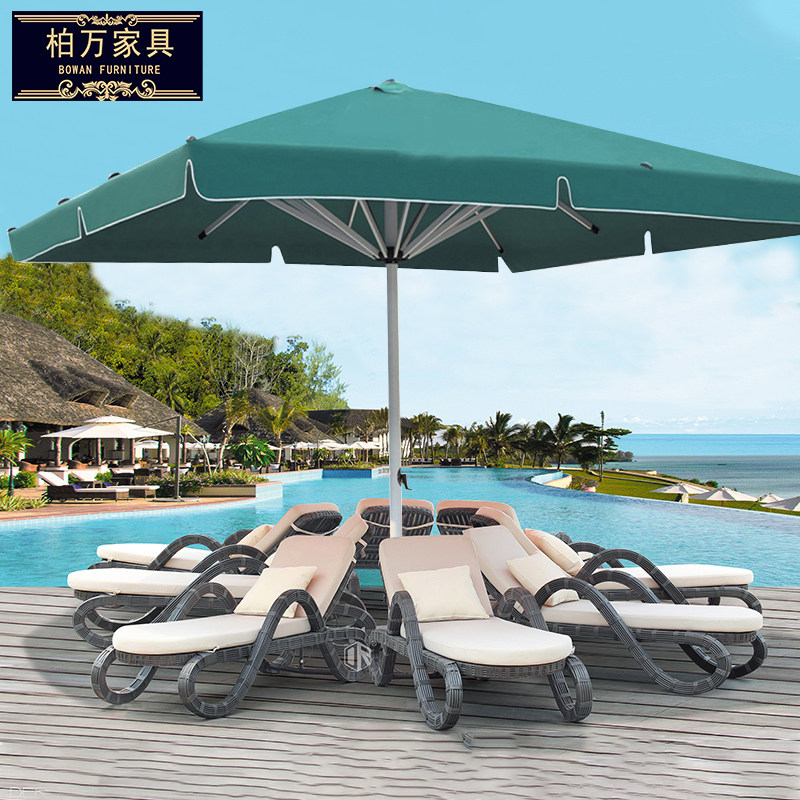Large parasol outdoor stall commercial business square oversized outdoor sunny and rainy dual-use large sun umbrella