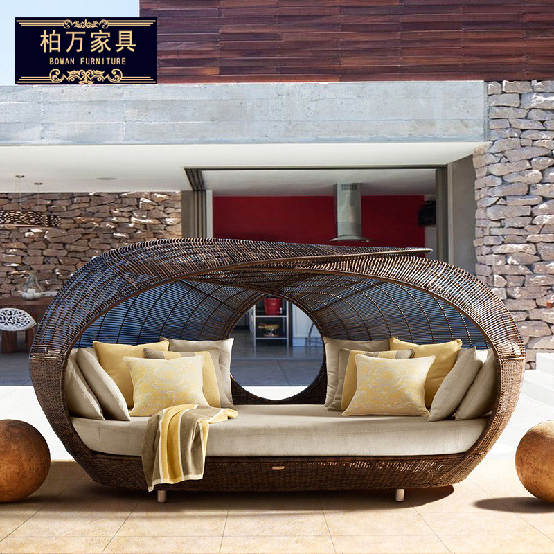 Outdoor leisure rattan sofa outdoor bird's nest Nordic custom design