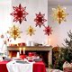 Christmas decoration interior scene shop atmosphere layout pendant shopping mall ceiling five-pointed star hanging decoration creative