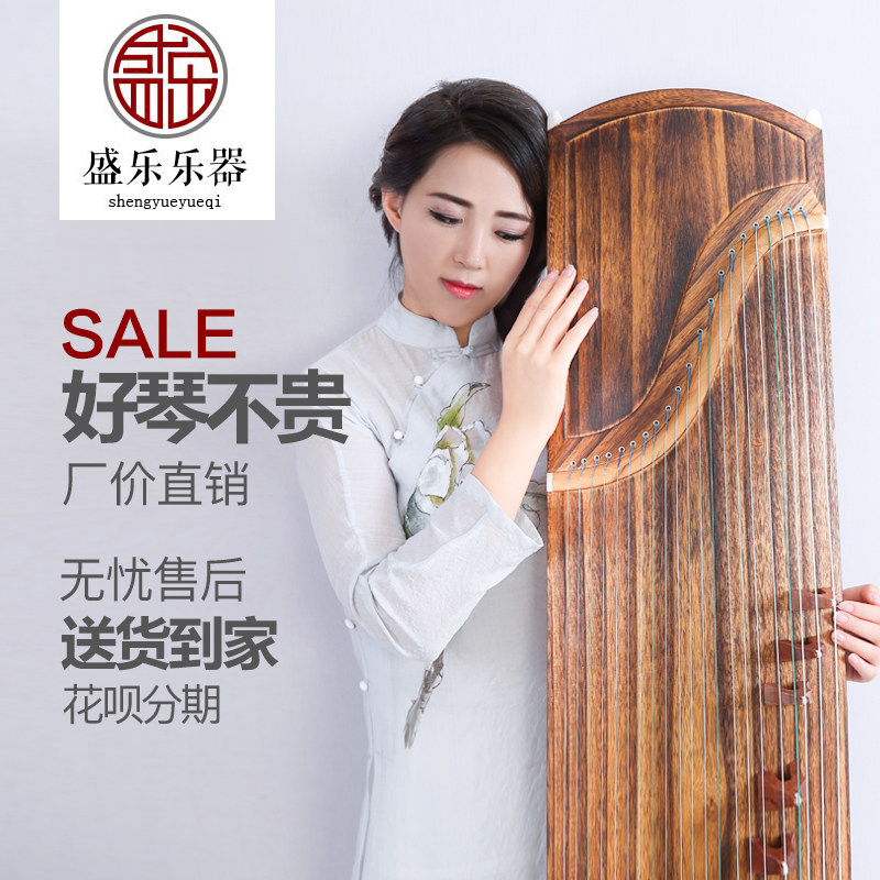 Solid wood beginner starter paulownia wood guzheng nylon steel wire string beginners professional test for national musical instruments