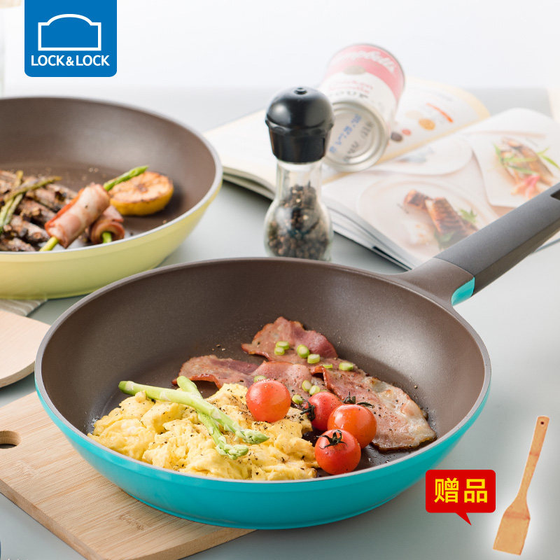 Le buckle Le buckle imported flat bottom non-stick pan Steak frying pan No fume breakfast cooker Universal induction cooker