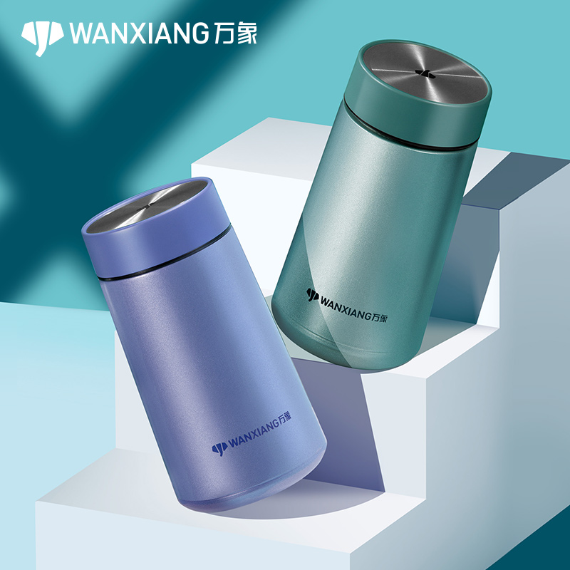 Vientiane insulated cup ladies with strainer accompany cup men's portable cute minimalist stainless steel small capacity big belly cup