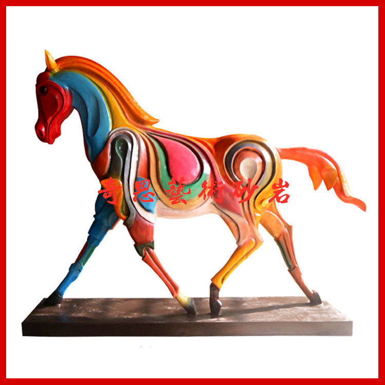 Sandstone relief fresco European style sculptures Jun Ma Round engraving Art Glass fiber Sculpture Hotel Garden Forest Landscape Spray Pool