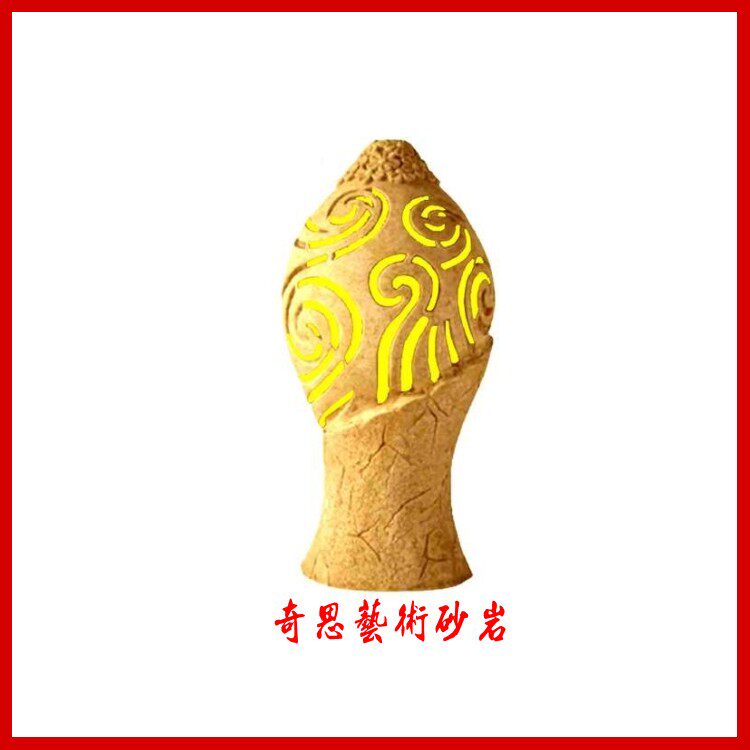 Sandstone engraving customized European style relief background wall frescoed sandstone light transmission light View lamp villa landscaped decoration