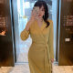 Annual meeting dress long skirt suit skirt female banquet noble temperament elegant autumn and winter host evening dress high-end atmosphere