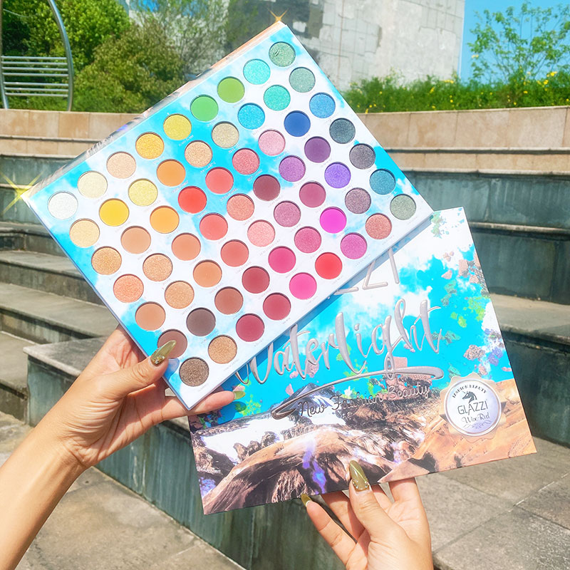 Recommended Qi GLAZZI sequins 63-color eye shadow plate ins super fire pearl matte Li Jia mixed multi-color eye shadow