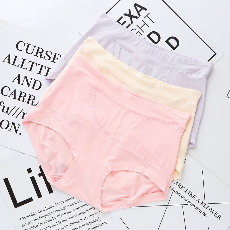 Quần lót nữ cỡ lớn eo cao béo bụng túi hip modal cotton nguyên chất quần sịp cô gái Daisy sản phẩm mới