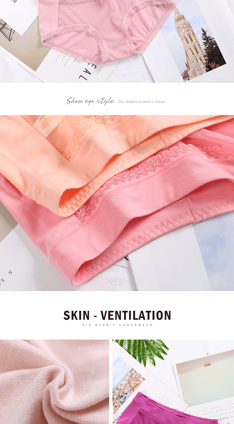 Quần lửng ren phía trước gợi cảm quần đáy thấp eo thoáng khí modal cotton lụa cô gái đồ lót đơn giản màu rắn các mẫu quần lót nam nữ đẹp nhất