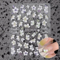 Камелия рельефная наклейка