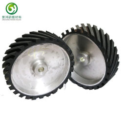 New abrasive belt machine rubber wheel, aluminum core rubber wheel, metal grinding and polishing wheel, polishing machine abrasive belt wheel, abrasive belt