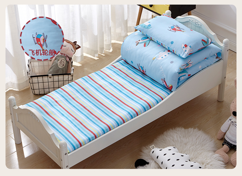 Mẫu giáo chăn ba mảnh bông trẻ em chăn bé nap cotton AB phiên bản giường với lõi sáu mảnh mùa đông