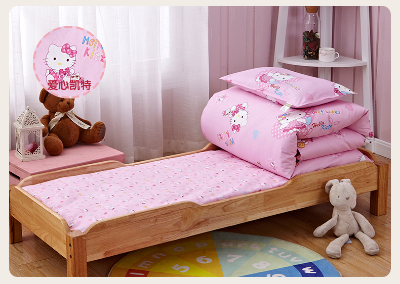 Mẫu giáo chăn ba mảnh bông trẻ em chăn bé nap cotton AB phiên bản giường với lõi sáu mảnh mùa đông