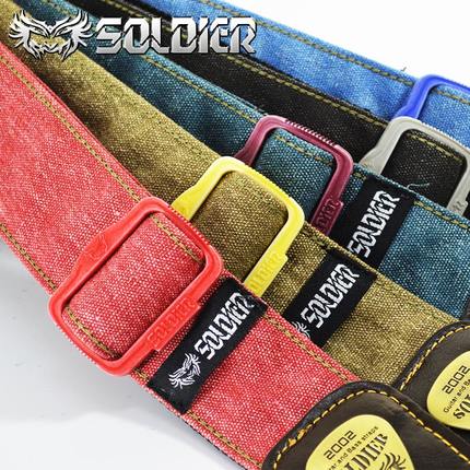 Soldier Soldier Folk Guitar Electric Guitar Bass Cuddle baby bag Classic Diagonal Satchel Strap Genuine Leather with male and female