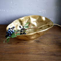 Imported desktop gold silver irregular unique flower fruit plate utensils Living room household creative decorative ornaments