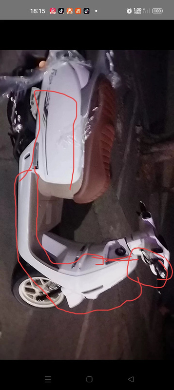Right Rear Panel, Right Side Strip, Front Fairing, Front Tool Box, Handlebar, Front Cover, Instrument Housing, Throttle Handle, Bumper