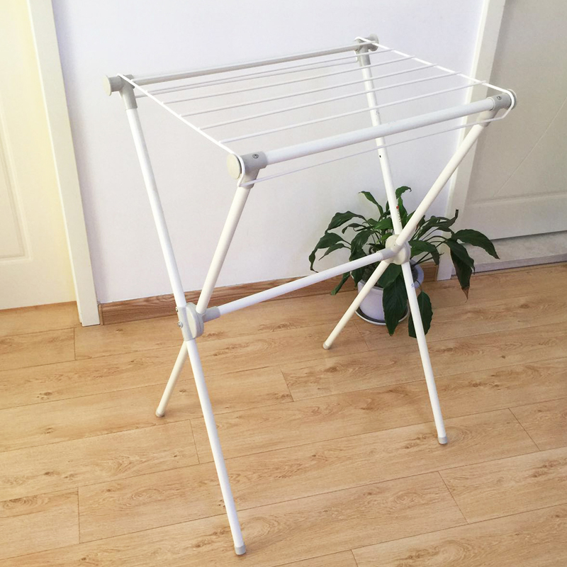 F Fu Lang X type floor drying rack small drying folding hanger indoor home clothes rail bedroom balcony hanger