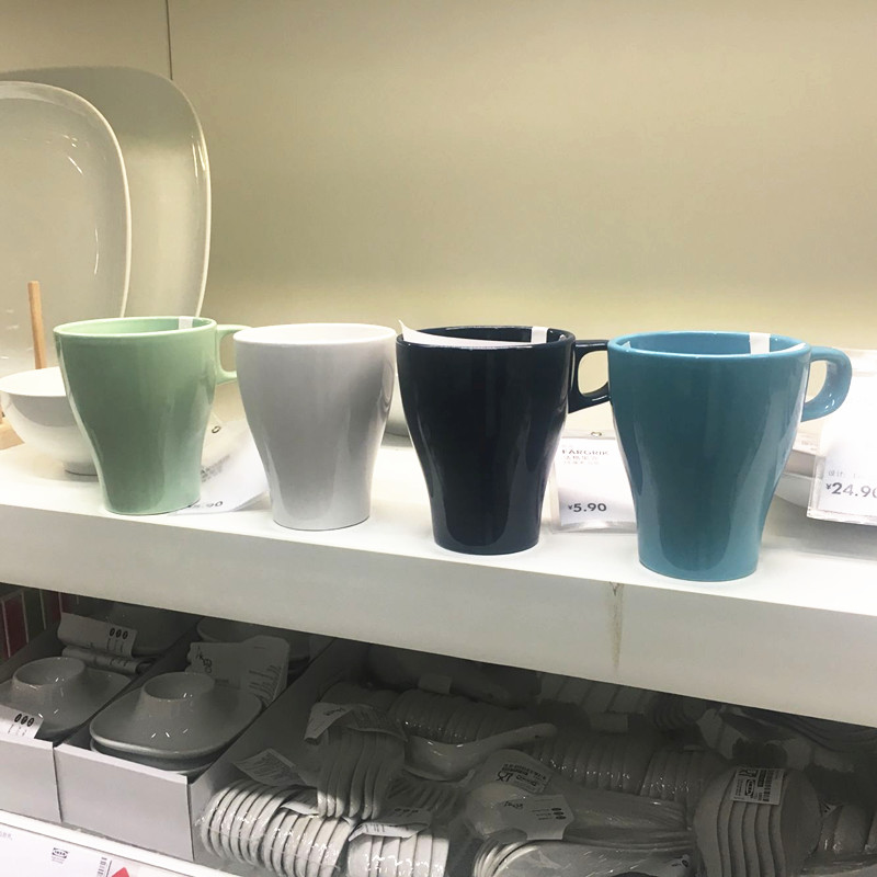 IKEA mua Fageric cốc lớn bằng gốm sứ cốc trà văn phòng cốc chính hãng nhà mua trong nước ly nhựa uống nước