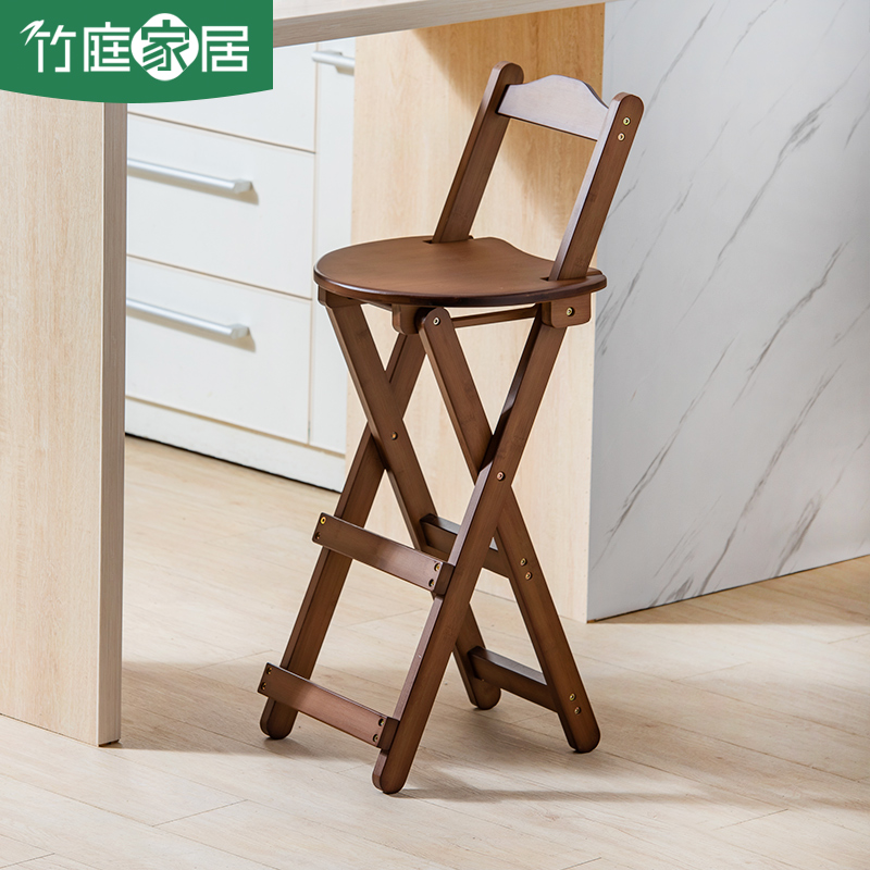 Folding stool high stool high stools folding back chair high Mazza stool home space portable folding bench