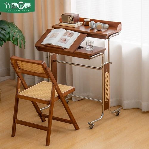 Компьютерный стол, спальня, бытовой, передвижной подъемный стол, небольшой письменный стол для квартиры, комбинация прикроватной тумбочки и стула, многофункциональный верстак