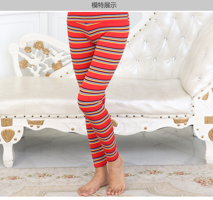 Mùa thu và mùa đông của phụ nữ trung niên quần mùa thu quần cotton đơn mảnh cao eo bằng vải lót ấm áp cho mẹ xà cạp cũ - Quần nóng lên quần legging bầu