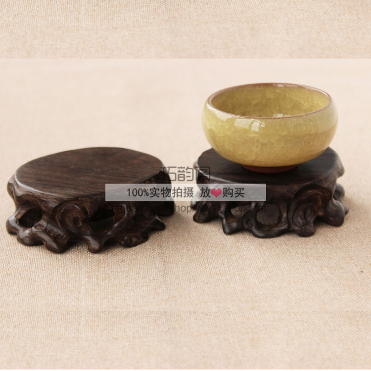 Solid Wood Root Carving Base Red Wood Handicraft Wood Carving Pendulum Pieces Bottom Care Odd Stone Bonsai Flowers Shelf Teapot Purple Sand casks