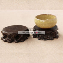 Solid Wood root carving base mahogany handicraft wood carving ornaments base stone bonsai flower stand teapot purple sand pot wooden support