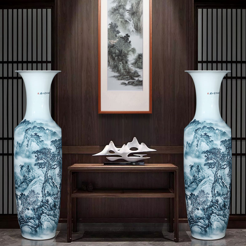 Jingdezhen ceramics hand - made extra large sitting room of large vase hotel opening gifts of large diameter furnishing articles