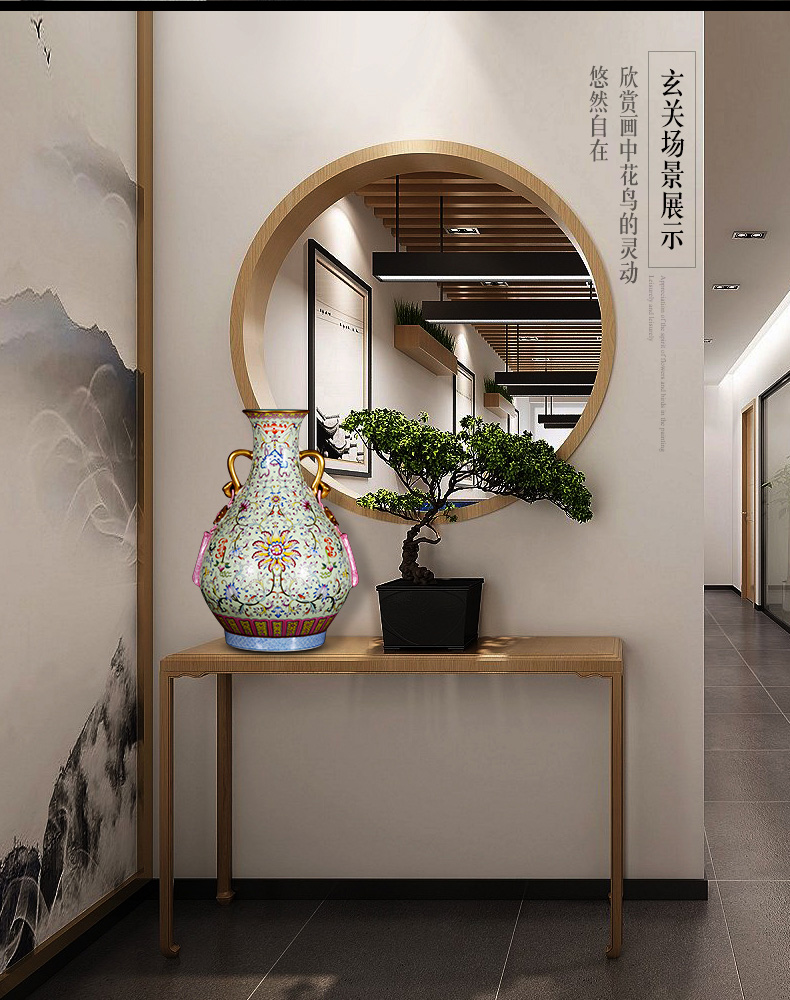 Archaize of jingdezhen ceramics steak flower ruyi ears okho spring vases, new Chinese style club sitting room adornment