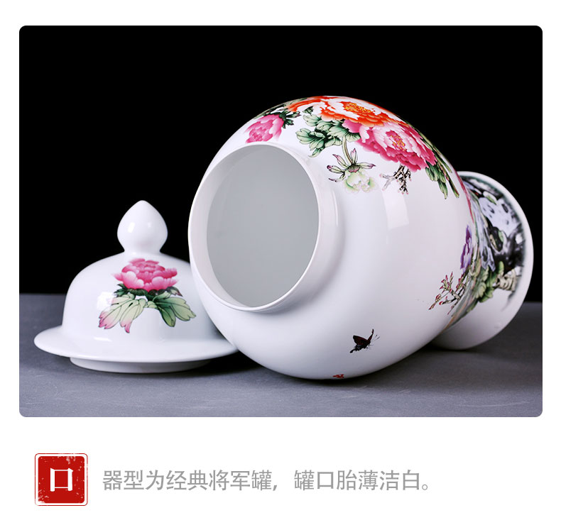 Jingdezhen ceramic vase pastel eggshell porcelain flower arrangement sitting room adornment study ancient frame of Chinese style household furnishing articles