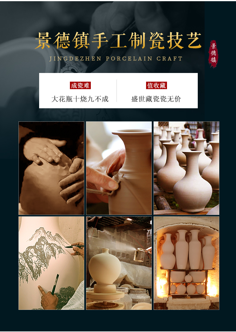 Jingdezhen ceramic hand - made pastel the ancient philosophers figure of large vases, Chinese style living room furnishing articles for the opening move decorations
