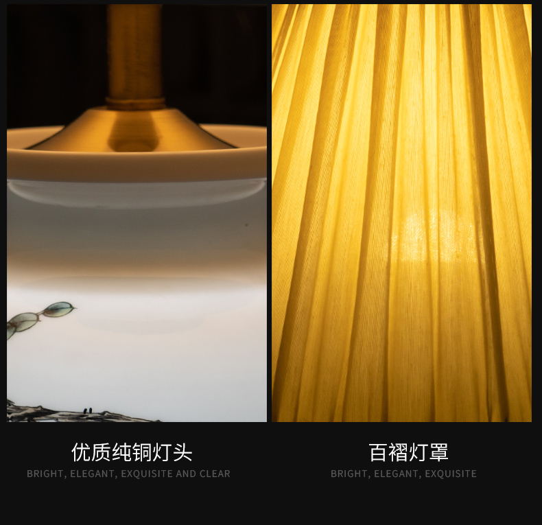 Jingdezhen ceramics hand - made vase lamp sabingga sukdun dergici jimbi furnishing articles berth lamp of new Chinese style household, sitting room adornment