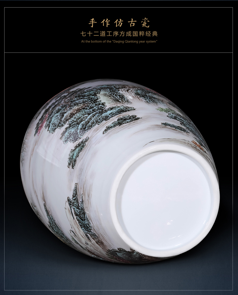 Jingdezhen ceramic vase Chinese hand - made porcelain of flower arranging furnishing articles, the sitting room porch TV ark, decorations arts and crafts