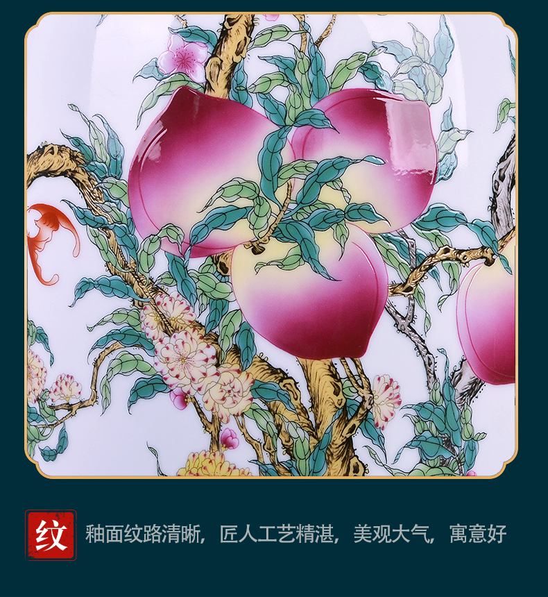 Jingdezhen ceramics, vases, flower arranging famille rose porcelain furnishing articles sitting room of Chinese style household table decorations TV ark